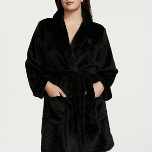 Victoria’s Secret Black Plush Robe
